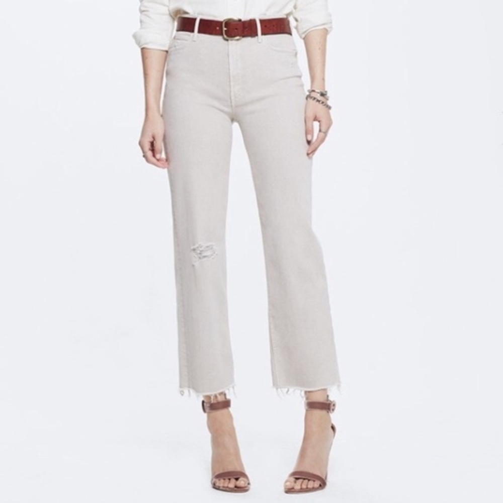 MOTHER The Maverick Fray Blush Distressed Jeans